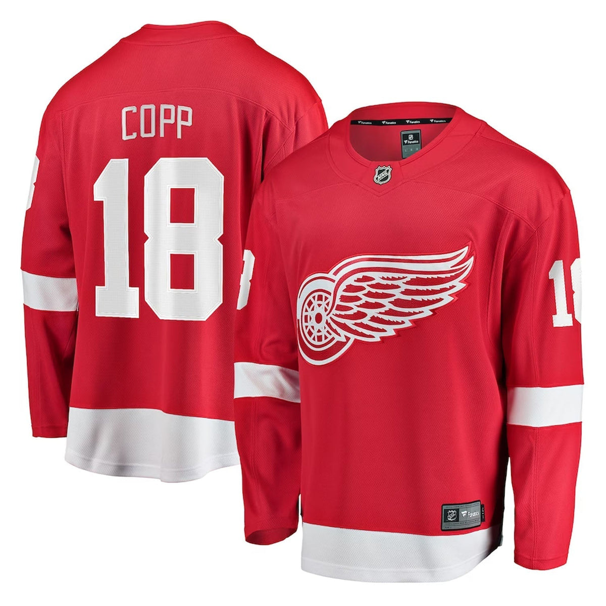 Andrew Copp Detroit Red Wings 18 Jersey product image 1, provided for visual reference and product detail review