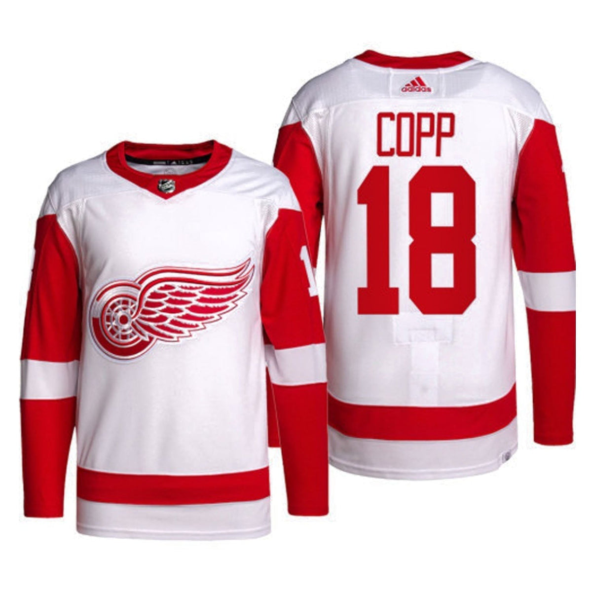 Andrew Copp Detroit Red Wings 18 Jersey product image 2, provided for visual reference and product detail review