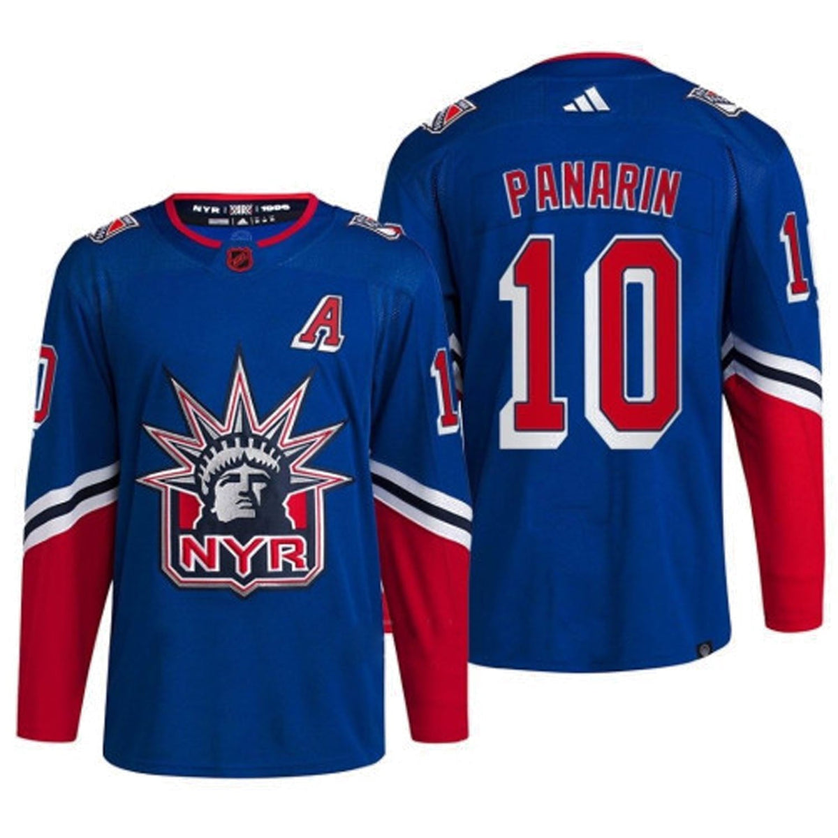 Artemi Panarin New York Rangers 10 Jersey product image 3, provided for visual reference and product detail review
