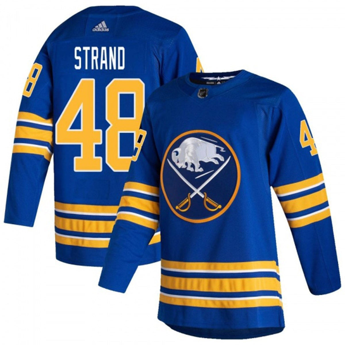 Austin Strand Buffalo Sabres 48 Jersey product image 1, provided for visual reference and product detail review