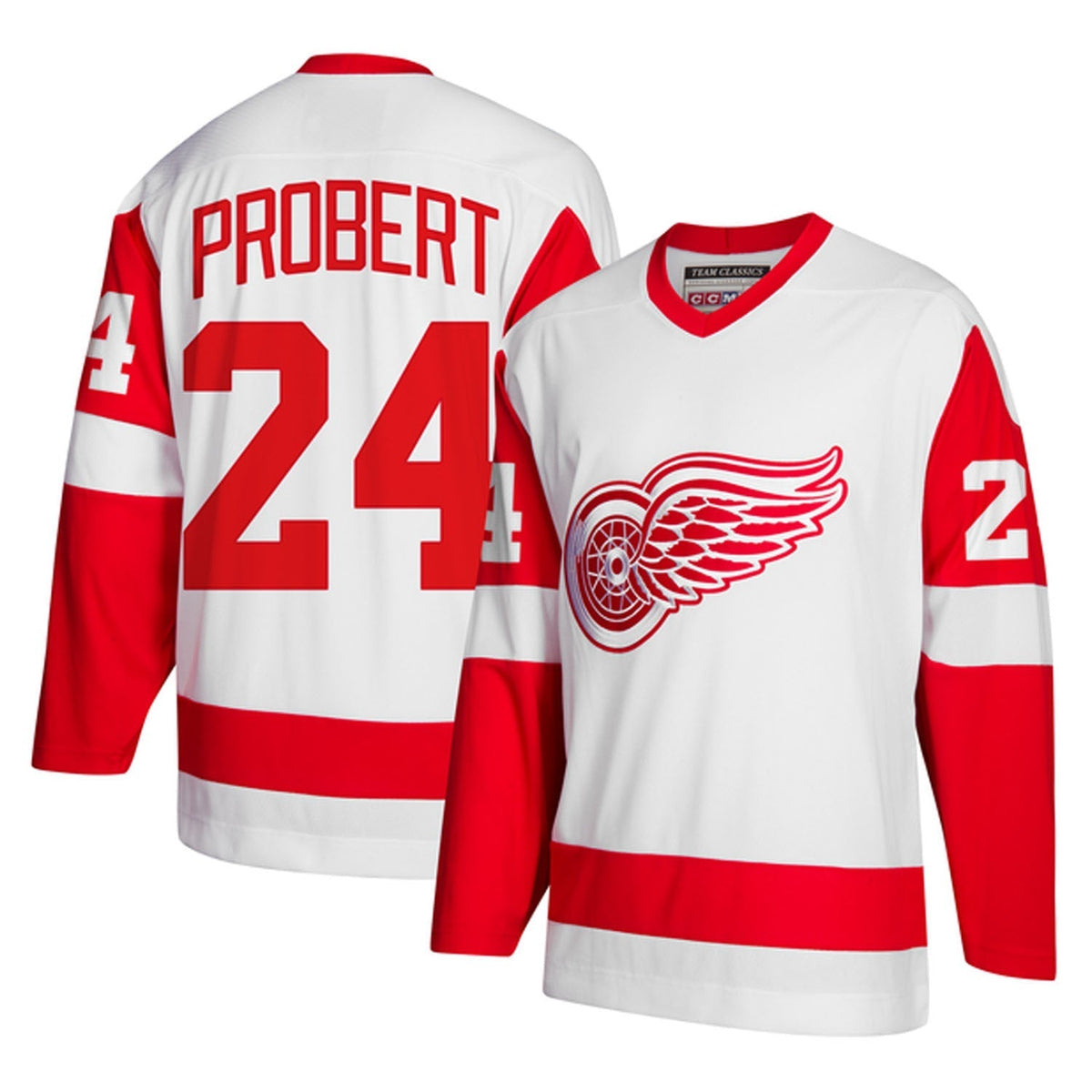 Bob Probert Detroit Red Wings 24 Jersey product image 1, provided for visual reference and product detail review