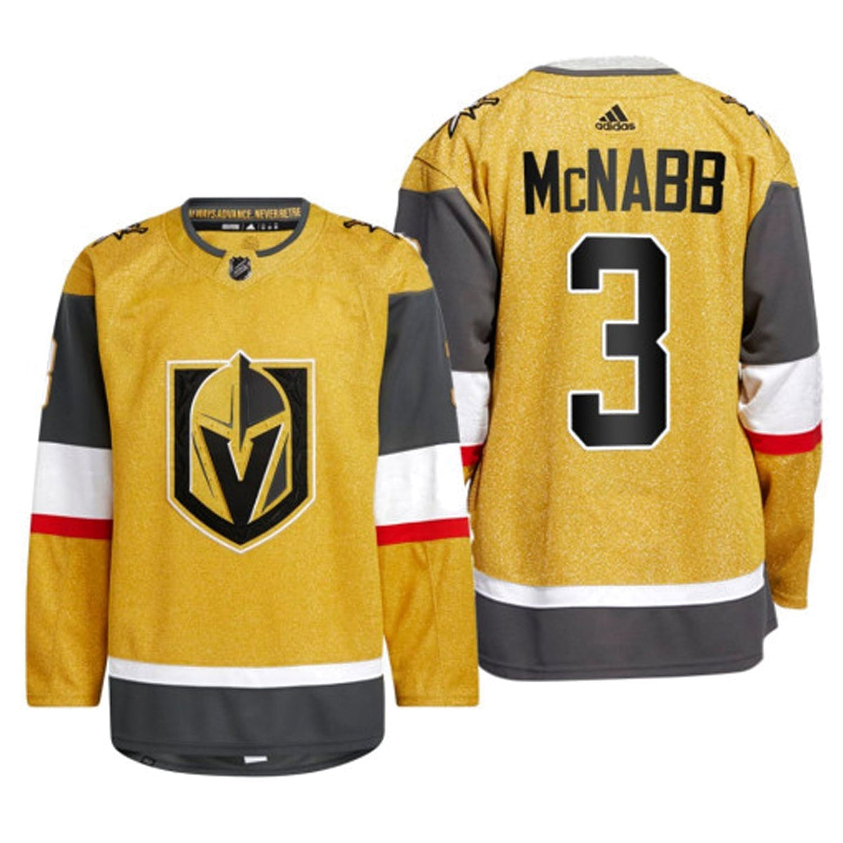Brayden McNabb Vegas Golden Knights 3 Jersey product image 3, provided for visual reference and product detail review