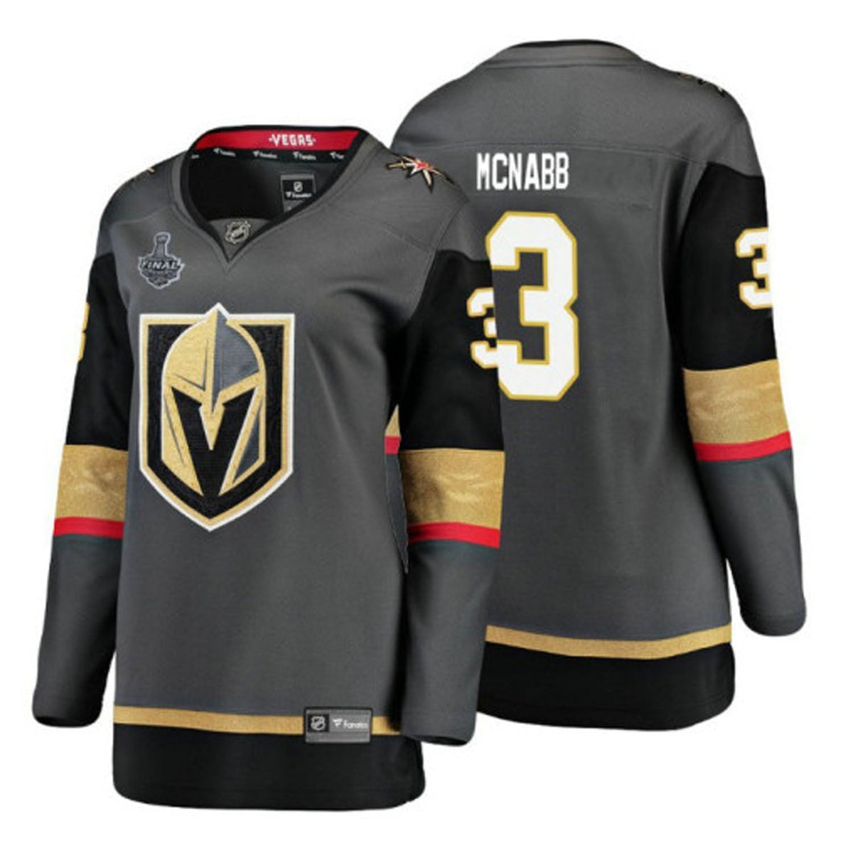 Brayden McNabb Vegas Golden Knights 3 Jersey product image 1, provided for visual reference and product detail review