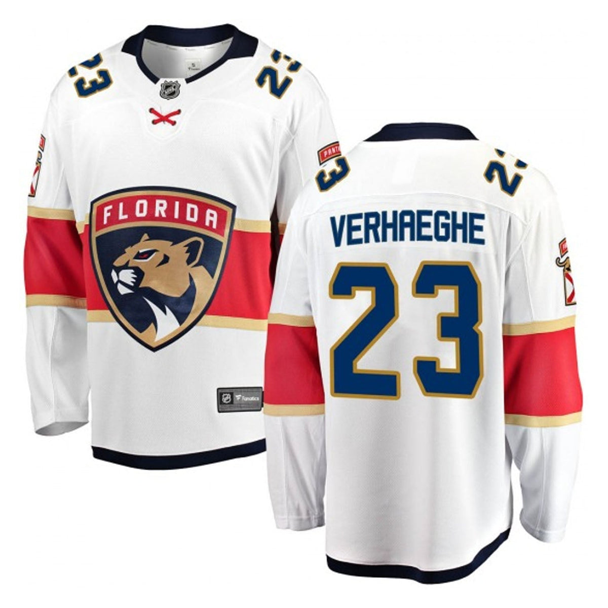 Carter Verhaeghe Florida Panthers 23 Jersey product image 1, provided for visual reference and product detail review