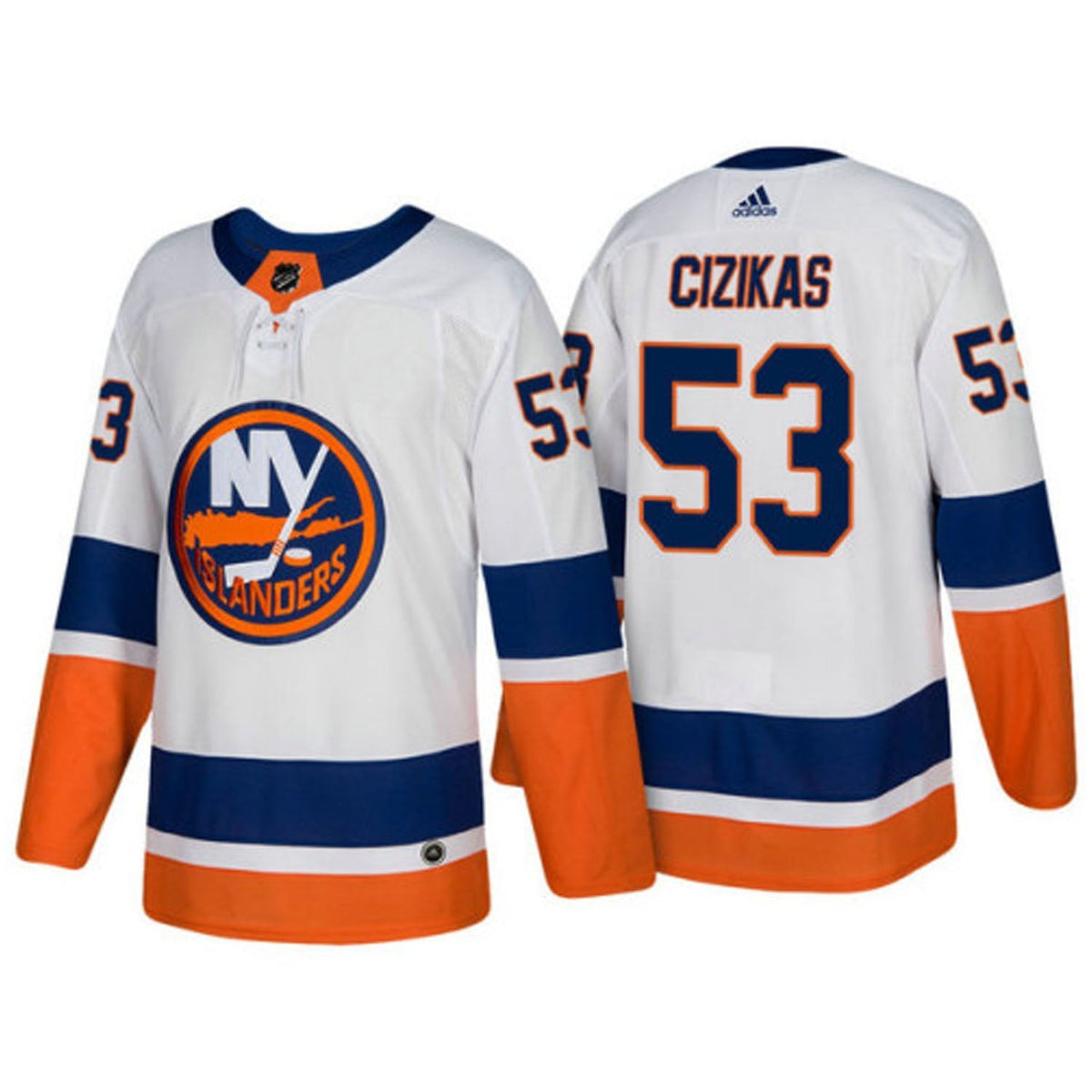 Casey Cizikas New York Islanders 53 Jersey product image 2, provided for visual reference and product detail review