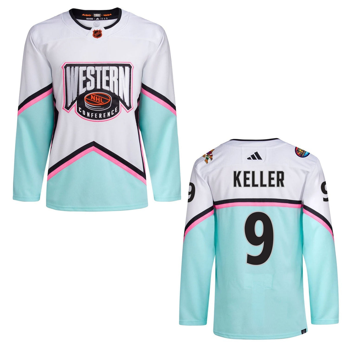 Clayton Keller Western All Star 9 Jersey product image 1, provided for visual reference and product detail review