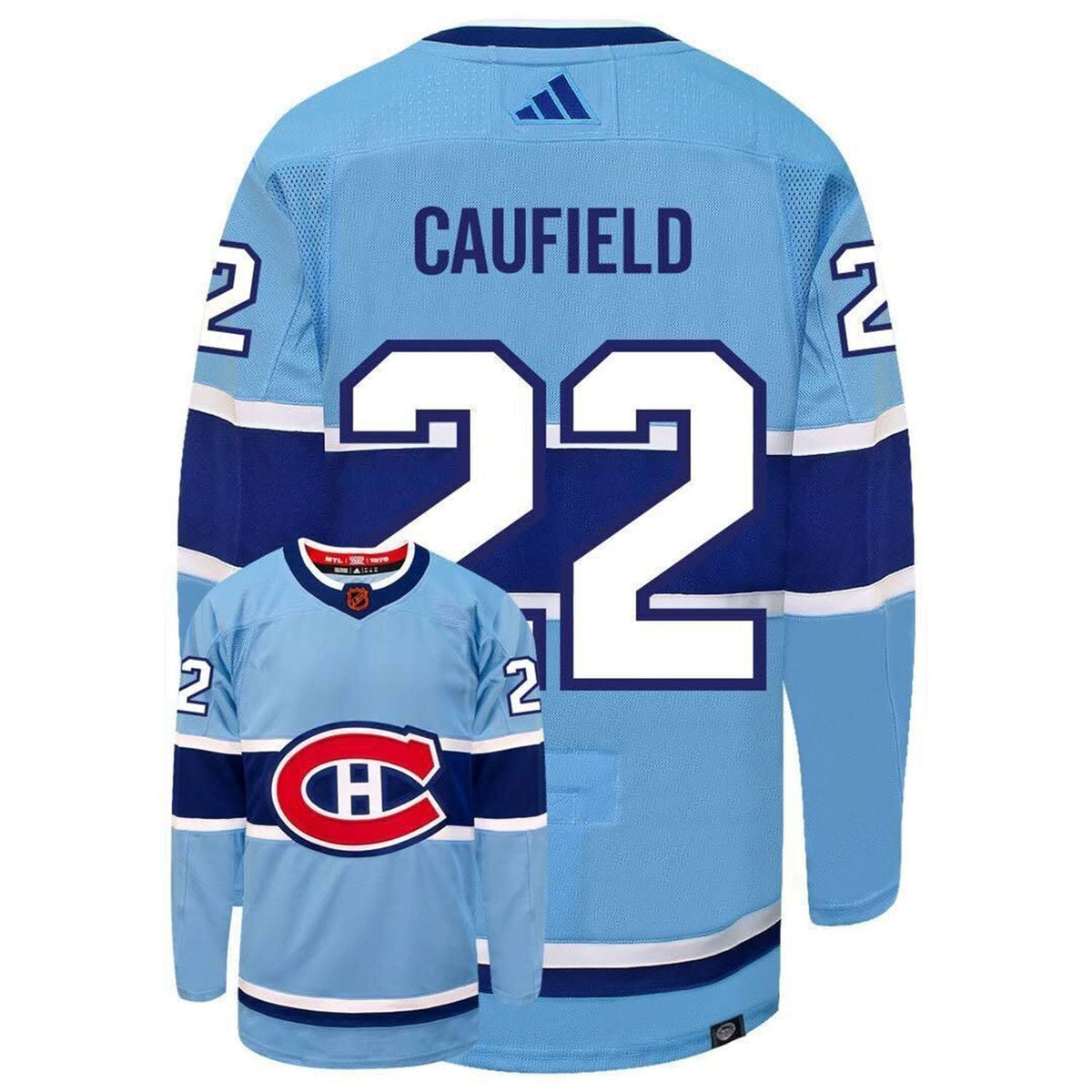Cole Caufield Montreal Canadians 22 Jersey product image 4, provided for visual reference and product detail review