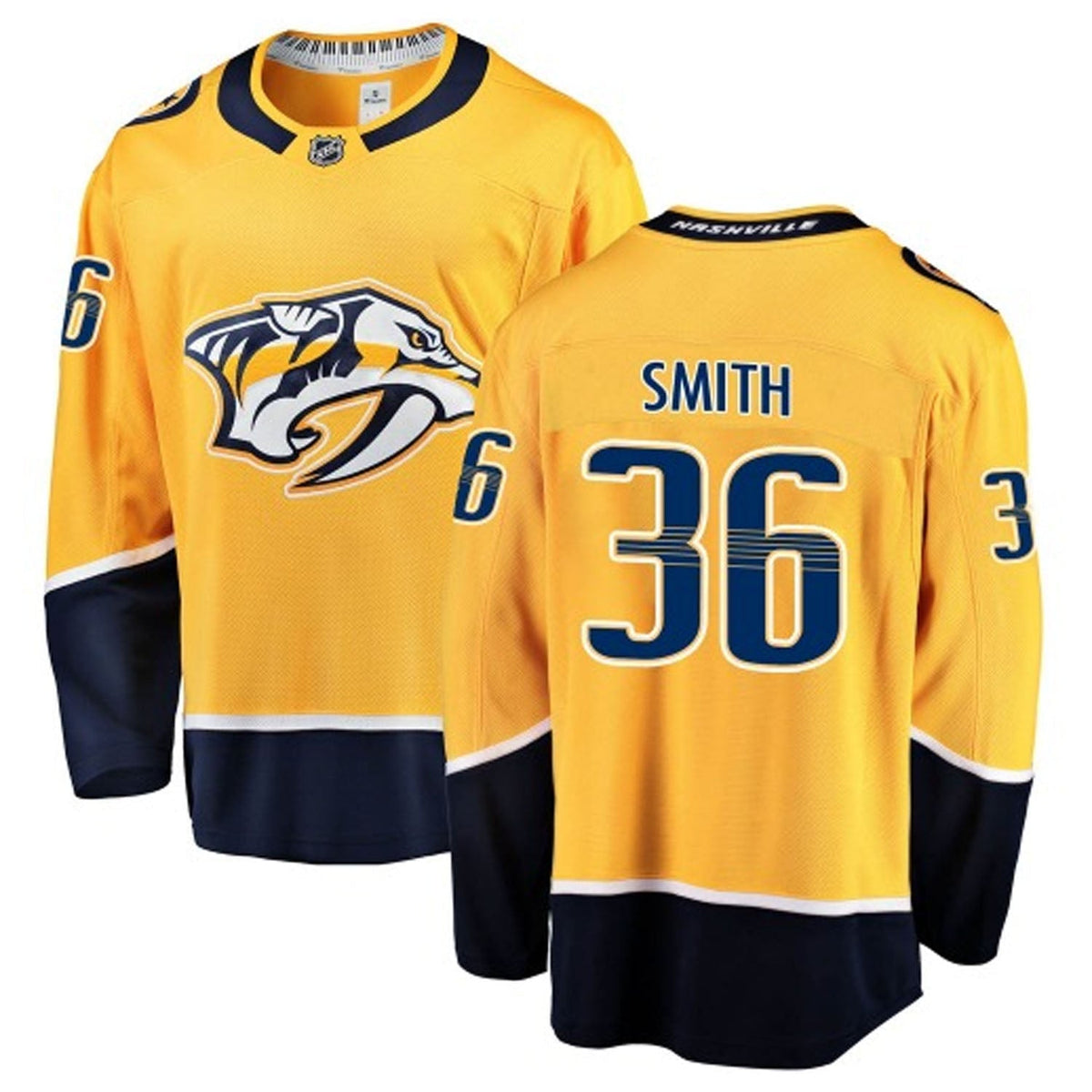 Cole Smith Nashville Predators 36 Jersey product image 1, provided for visual reference and product detail review