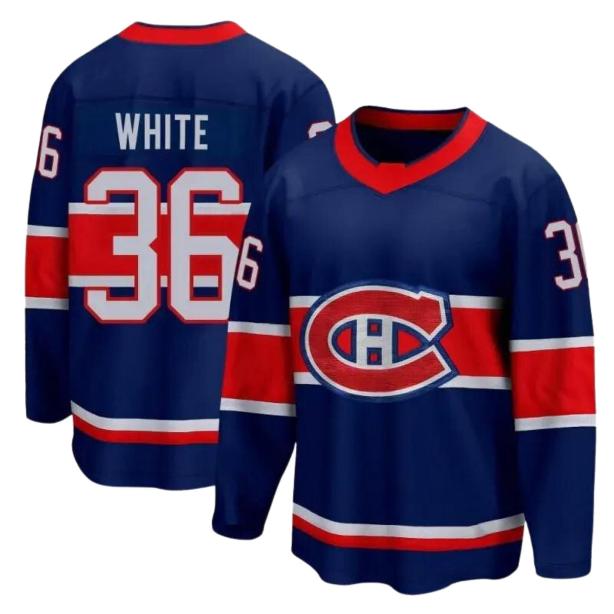 Colin White Montreal Canadiens 36 Jersey product image 3, provided for visual reference and product detail review