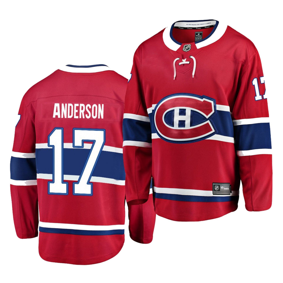 Josh Anderson Montreal Canadiens 17 Jersey product image 2, provided for visual reference and product detail review