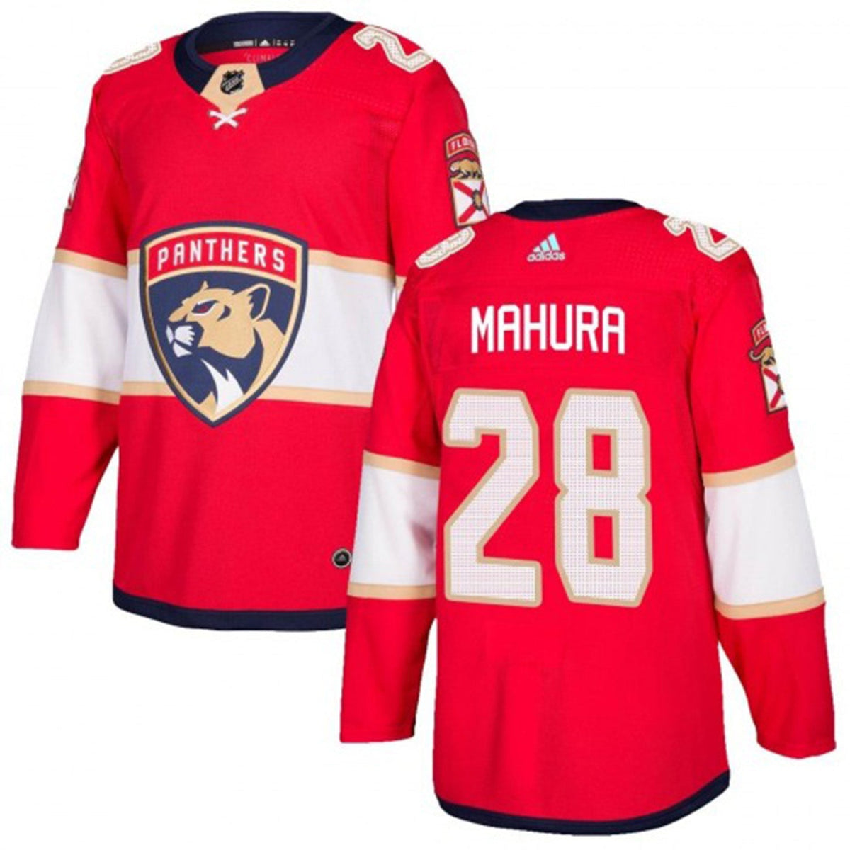 Josh Mahura Florida Panthers 28 Jersey product image 1, provided for visual reference and product detail review