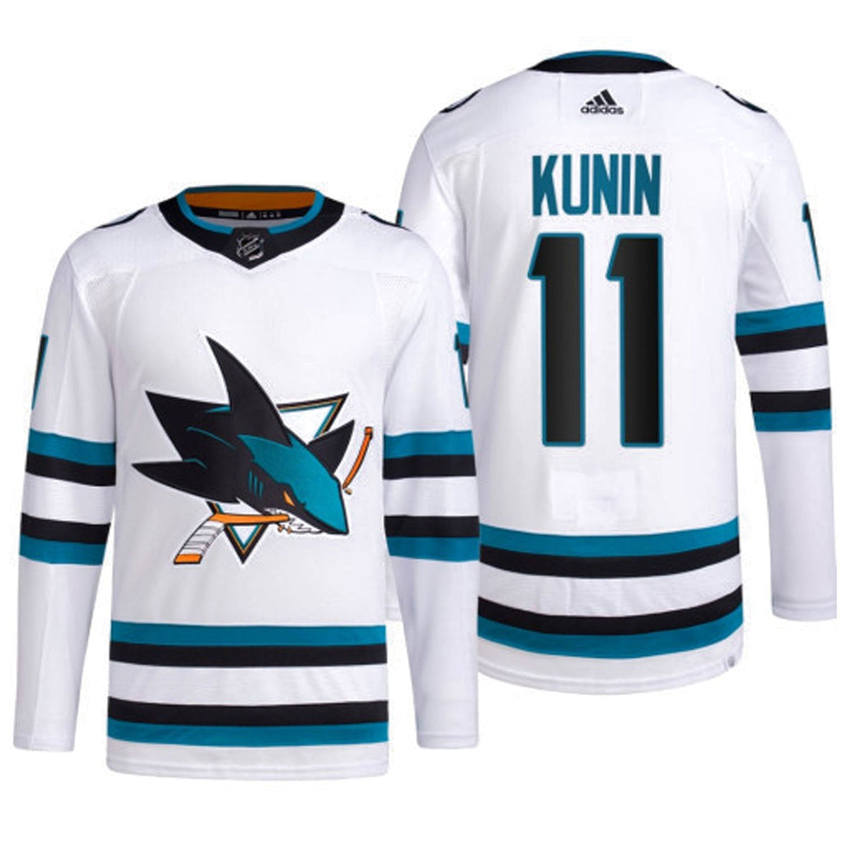 Luke Kunin San Jose Sharks 11 Jersey product image 3, provided for visual reference and product detail review