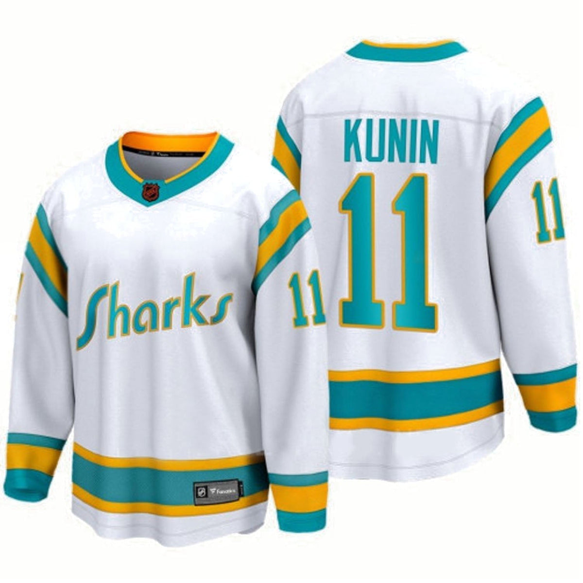 Luke Kunin San Jose Sharks 11 Jersey product image 2, provided for visual reference and product detail review