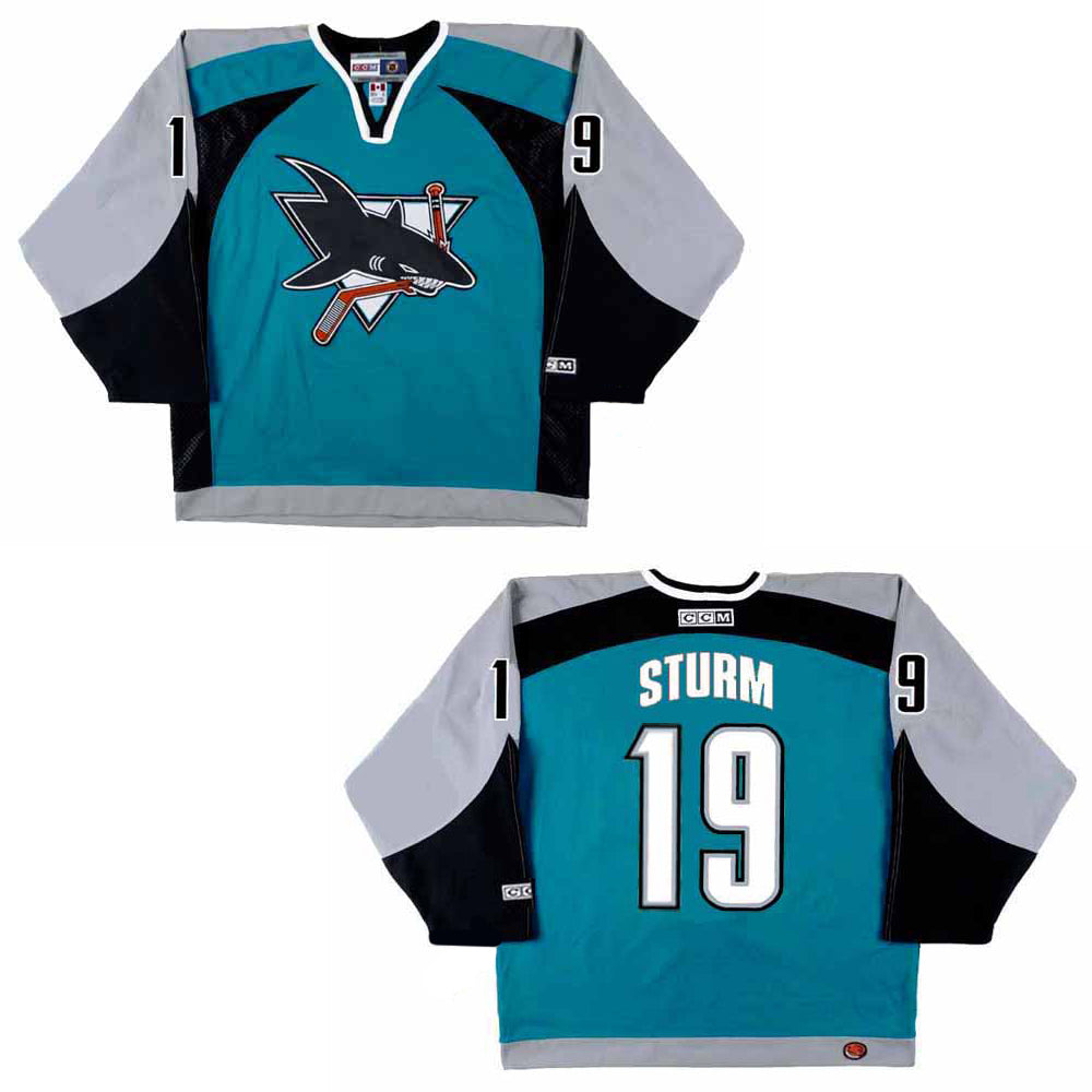 Marco Sturm San Jose Sharks 19 Jersey product image 1, provided for visual reference and product detail review