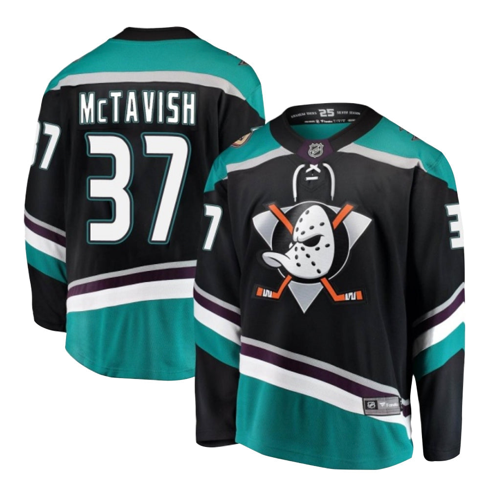 Mason McTavish Anaheim Ducks 37 Jersey product image 2, provided for visual reference and product detail review