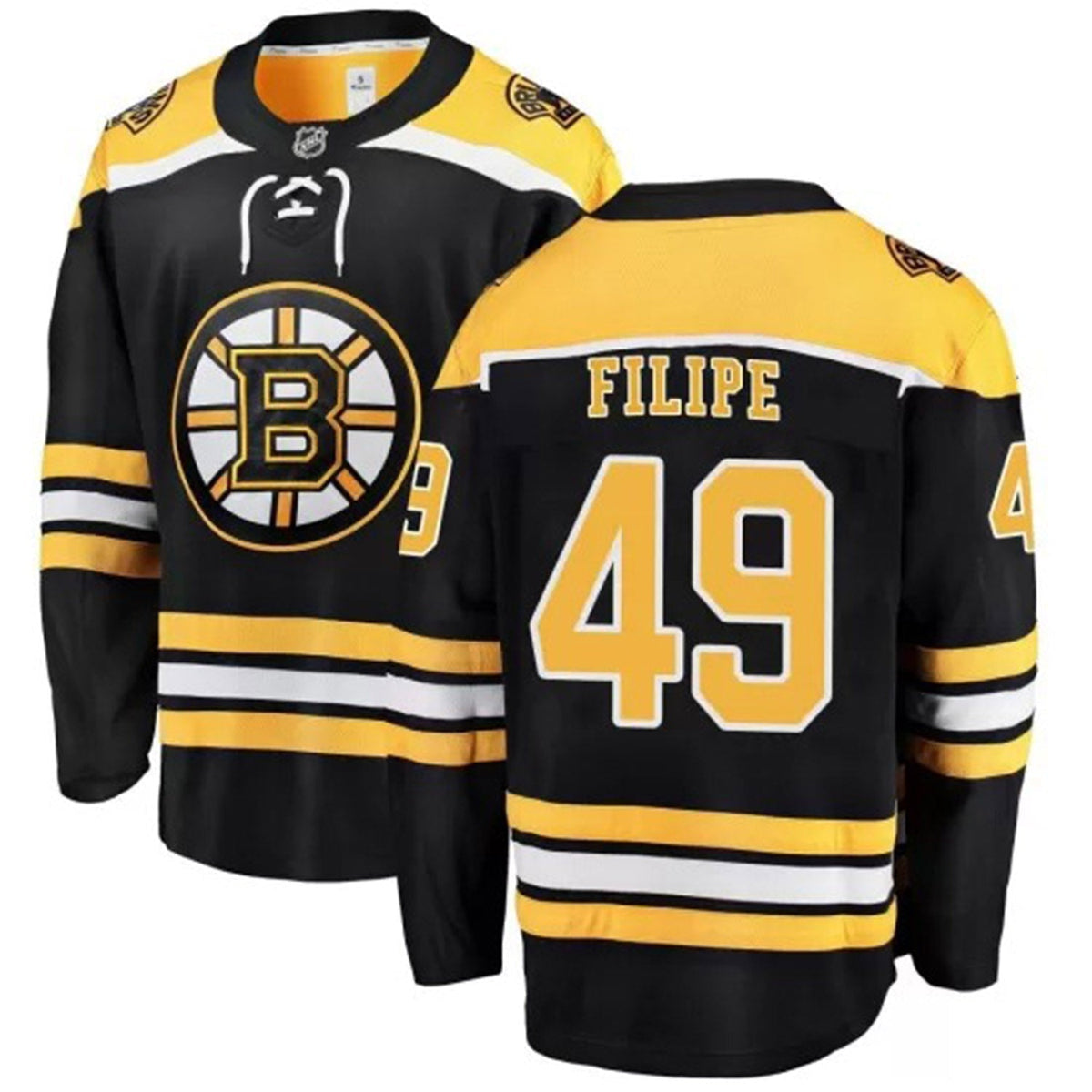 Matt Filipe Boston Bruins 49 Jersey product image 2, provided for visual reference and product detail review