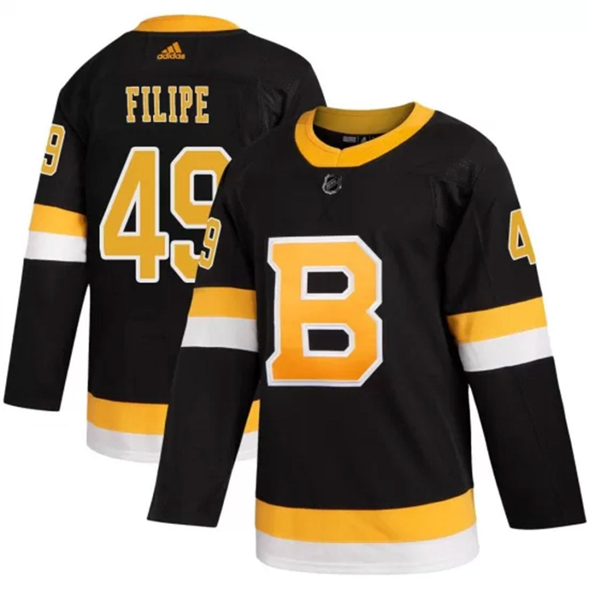 Matt Filipe Boston Bruins 49 Jersey product image 3, provided for visual reference and product detail review