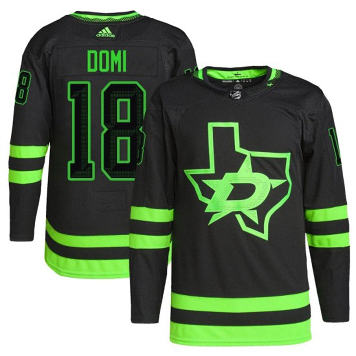 Max Domi Dallas Stars 18 Jersey product image 1, provided for visual reference and product detail review