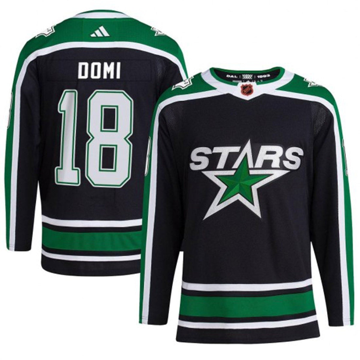 Max Domi Dallas Stars 18 Jersey product image 2, provided for visual reference and product detail review