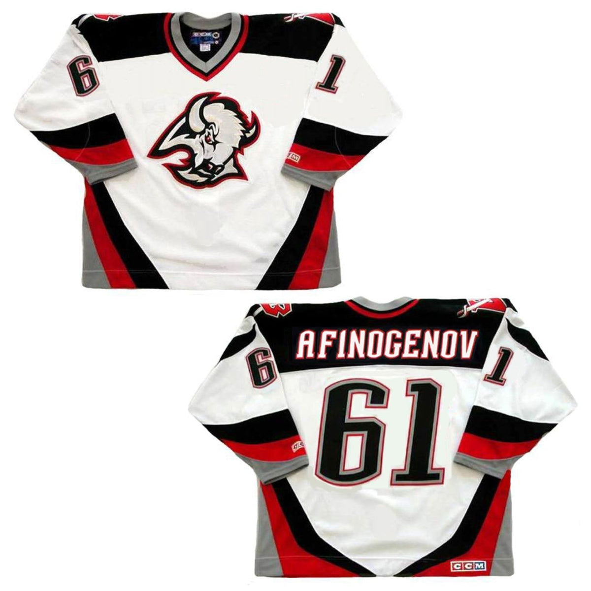 Maxim Afinogenov Buffalo Sabres 61 Jersey product image 1, provided for visual reference and product detail review