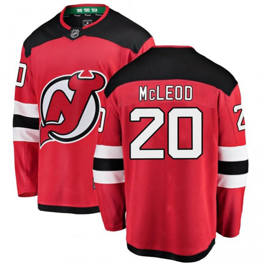 Michael Mcleod New Jersey Devils 20 Jersey product image 1, provided for visual reference and product detail review