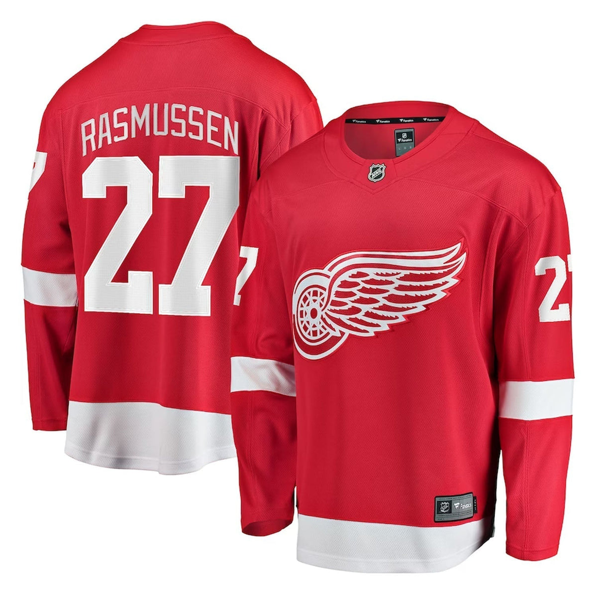 Michael Rasmussen Detroit Red Wings 27 Jersey product image 1, provided for visual reference and product detail review
