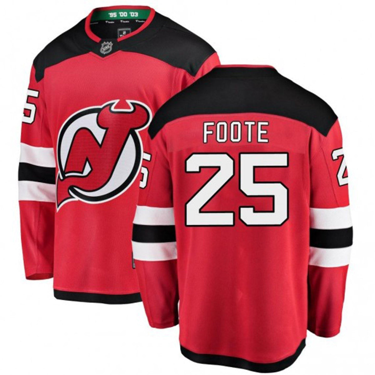 Nolan Foote New Jersey Devils 25 Jersey product image 1, provided for visual reference and product detail review