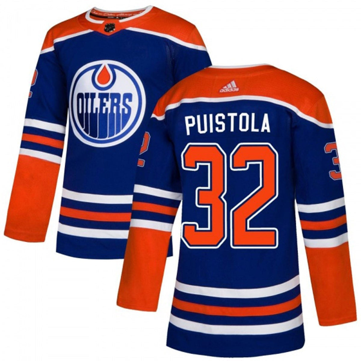 Patrik Puistola Edmonton Oilers 32 Jersey product image 5, provided for visual reference and product detail review