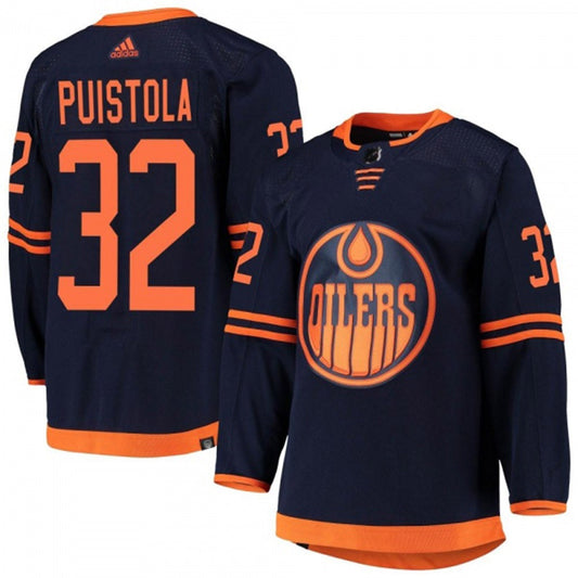 Patrik Puistola Edmonton Oilers 32 Jersey product image 1, provided for visual reference and product detail review
