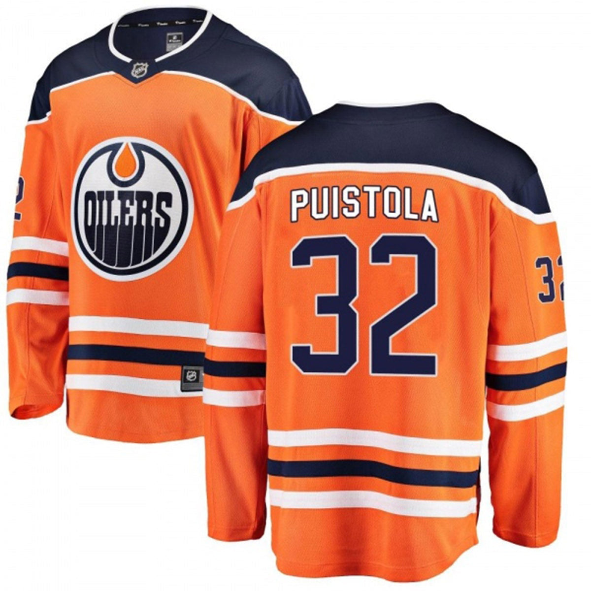 Patrik Puistola Edmonton Oilers 32 Jersey product image 6, provided for visual reference and product detail review