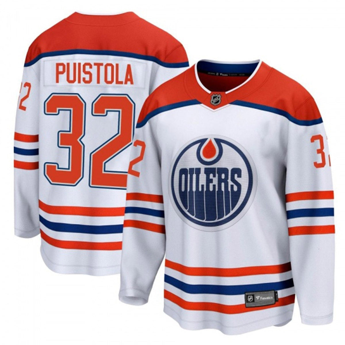 Patrik Puistola Edmonton Oilers 32 Jersey product image 4, provided for visual reference and product detail review
