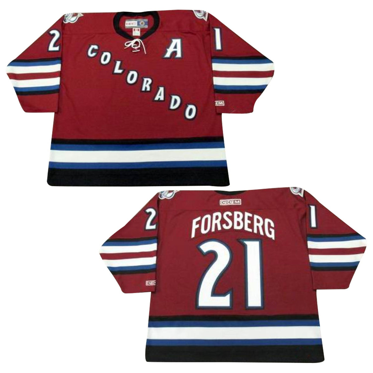 Peter Forsberg Colorado Avalanche 21 Jersey product image 2, provided for visual reference and product detail review