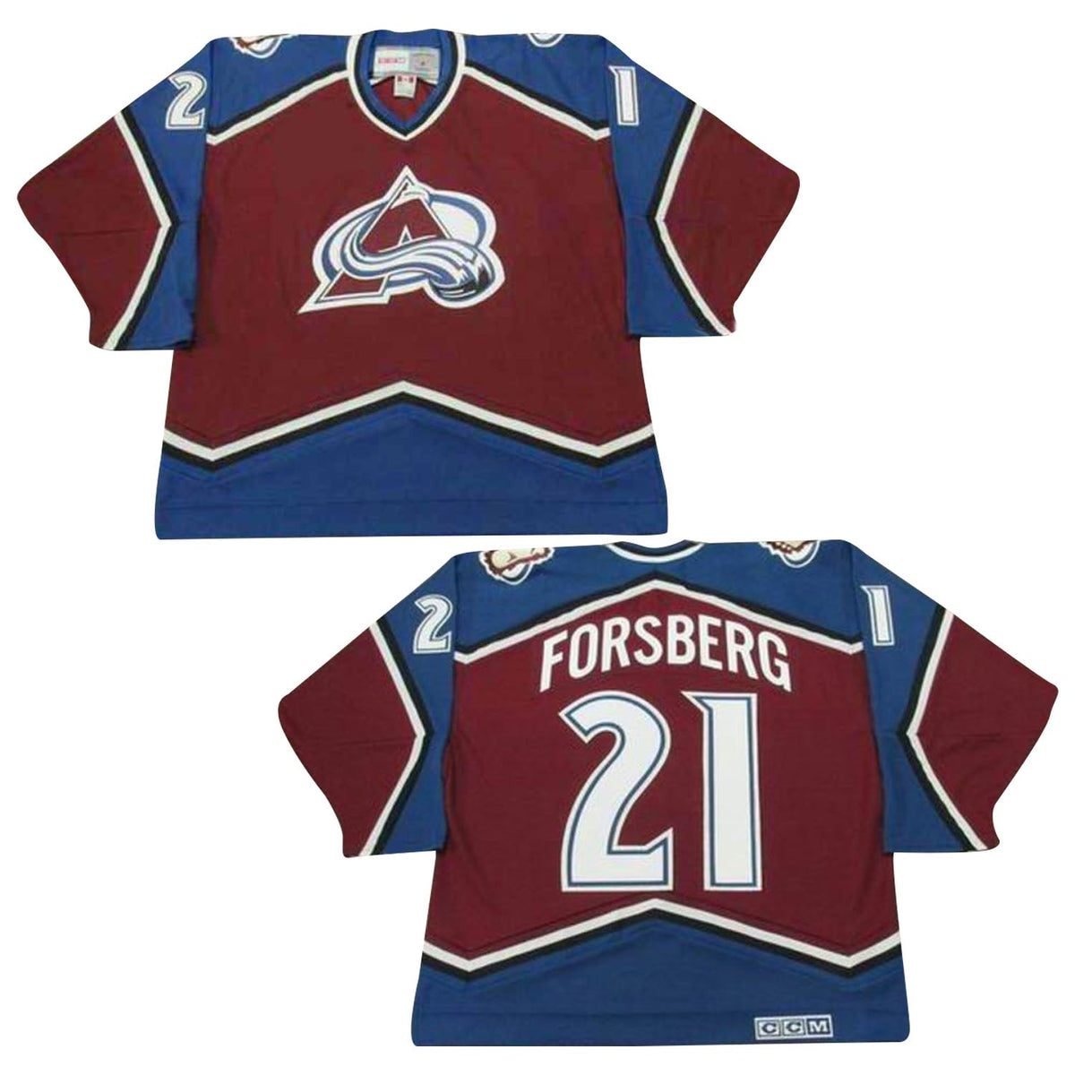 Peter Forsberg Colorado Avalanche 21 Jersey product image 3, provided for visual reference and product detail review
