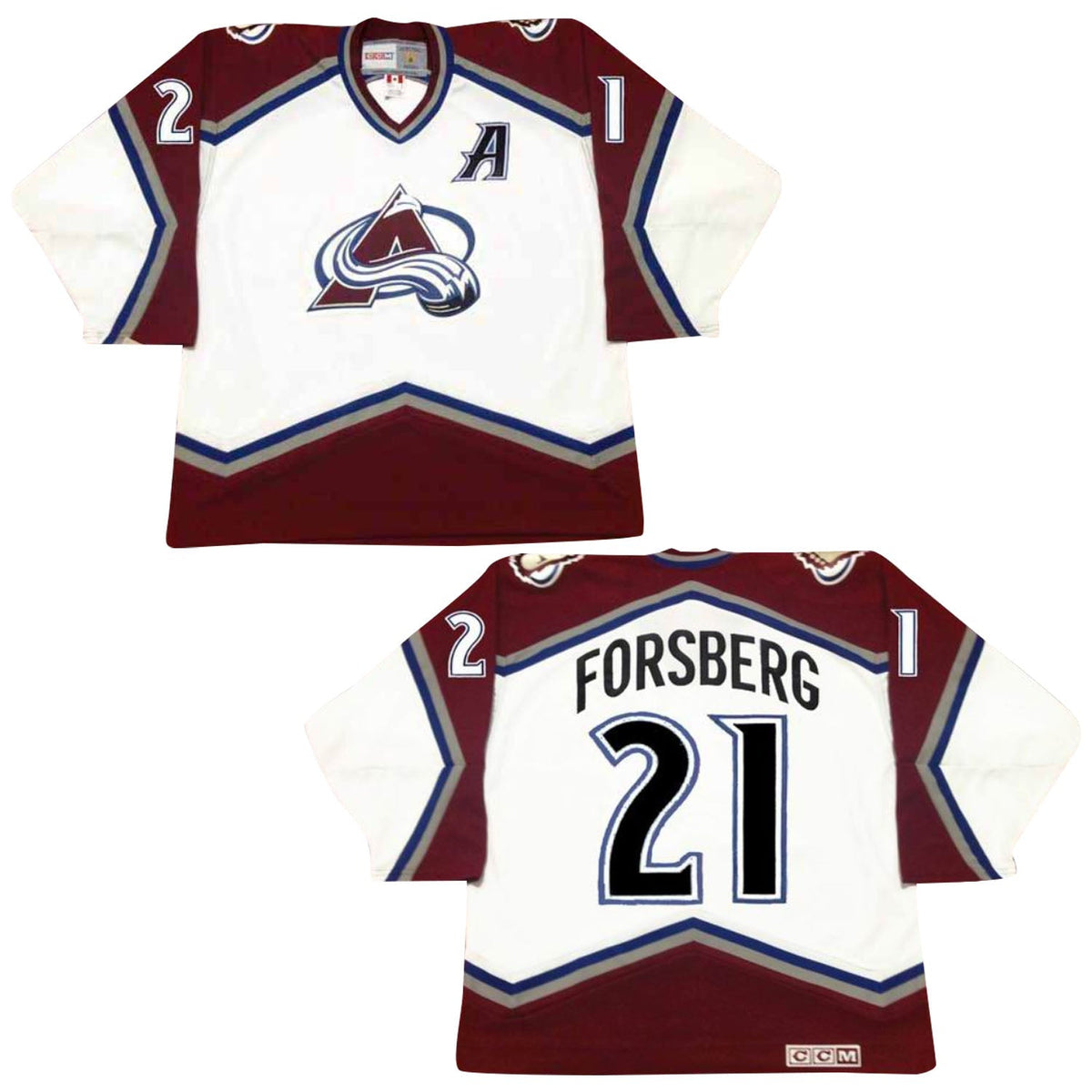 Peter Forsberg Colorado Avalanche 21 Jersey product image 1, provided for visual reference and product detail review