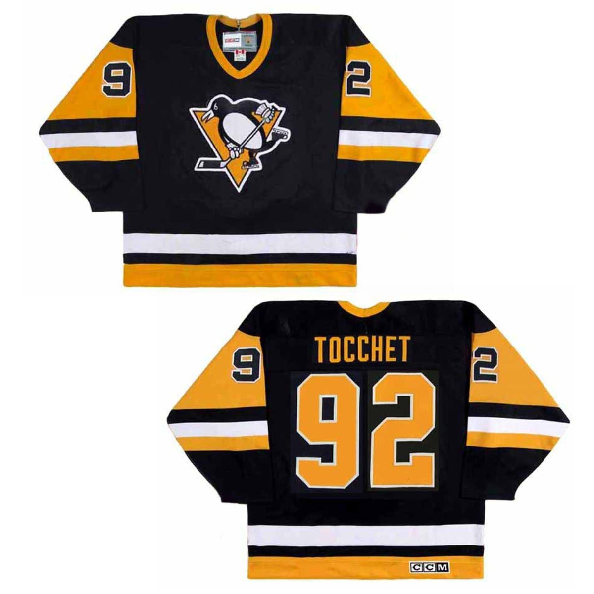 Rick Tocchet Pittsburgh Penguins 92 Jersey product image 2, provided for visual reference and product detail review