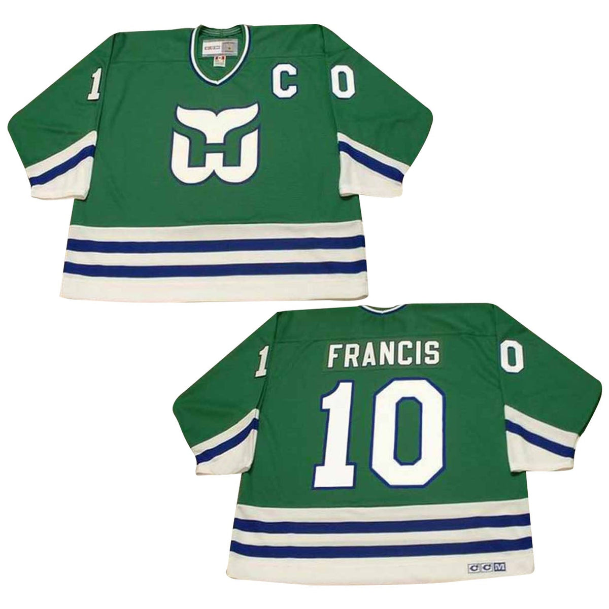 Ron Francis Hartford Whalers 10 Jersey product image 2, provided for visual reference and product detail review