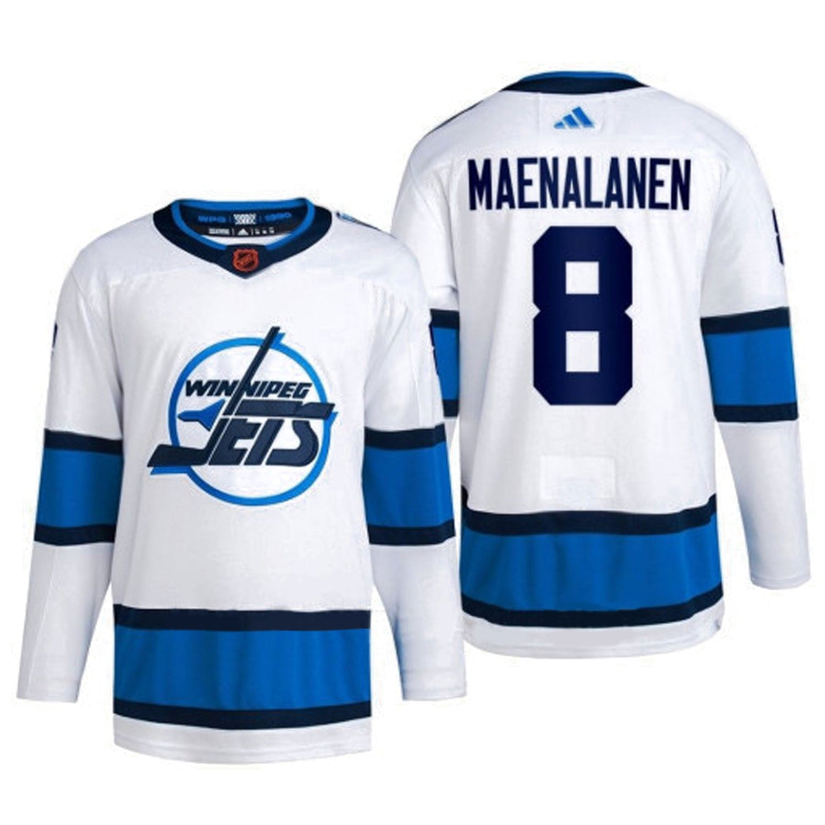 Saku Maenalanen Winnipeg Jets 8 Jersey product image 1, provided for visual reference and product detail review