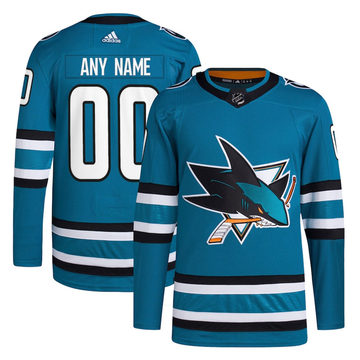 San Jose Sharks Custom Jersey product image 3, provided for visual reference and product detail review
