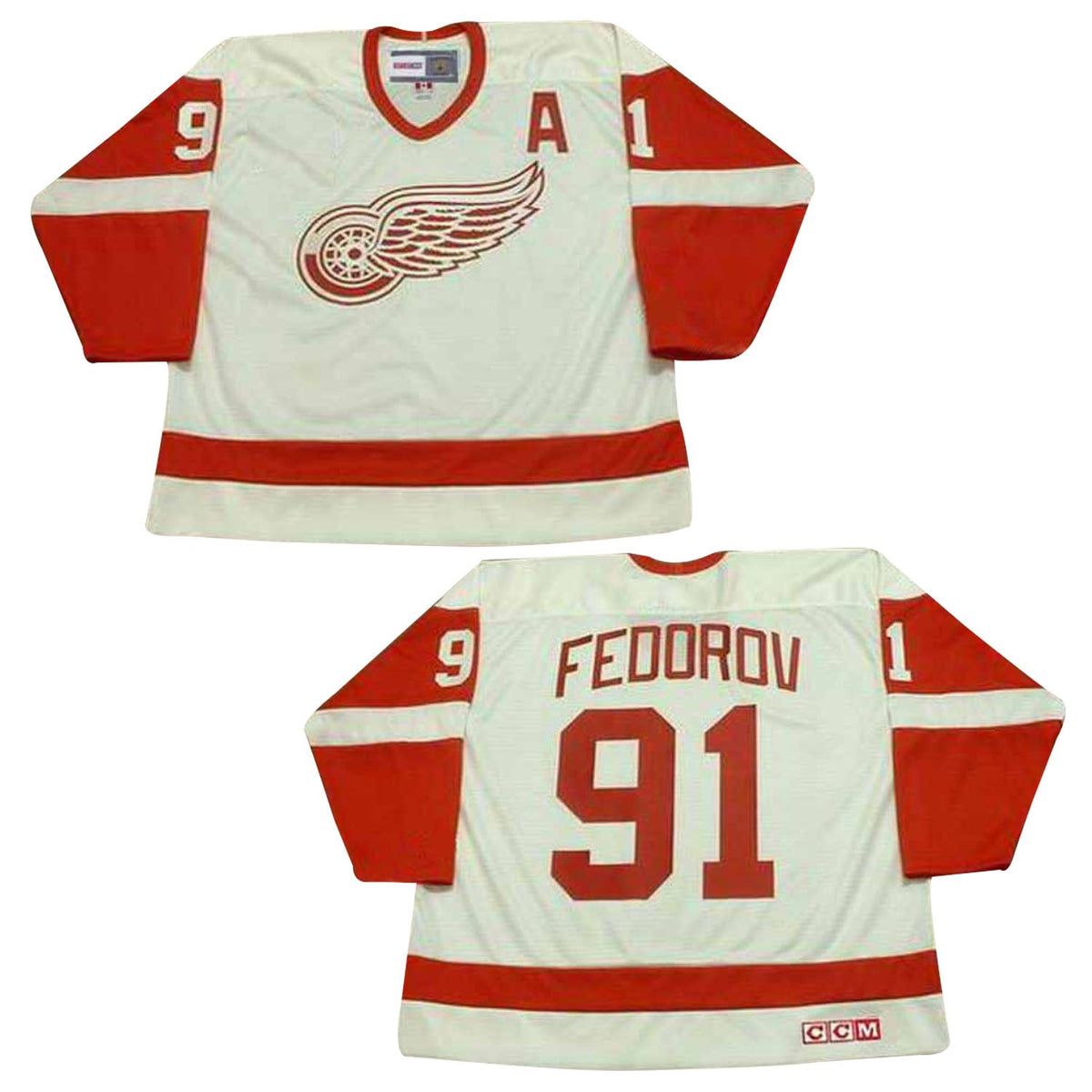 Sergei Federov Detroit Red Wings 91 Jersey product image 1, provided for visual reference and product detail review