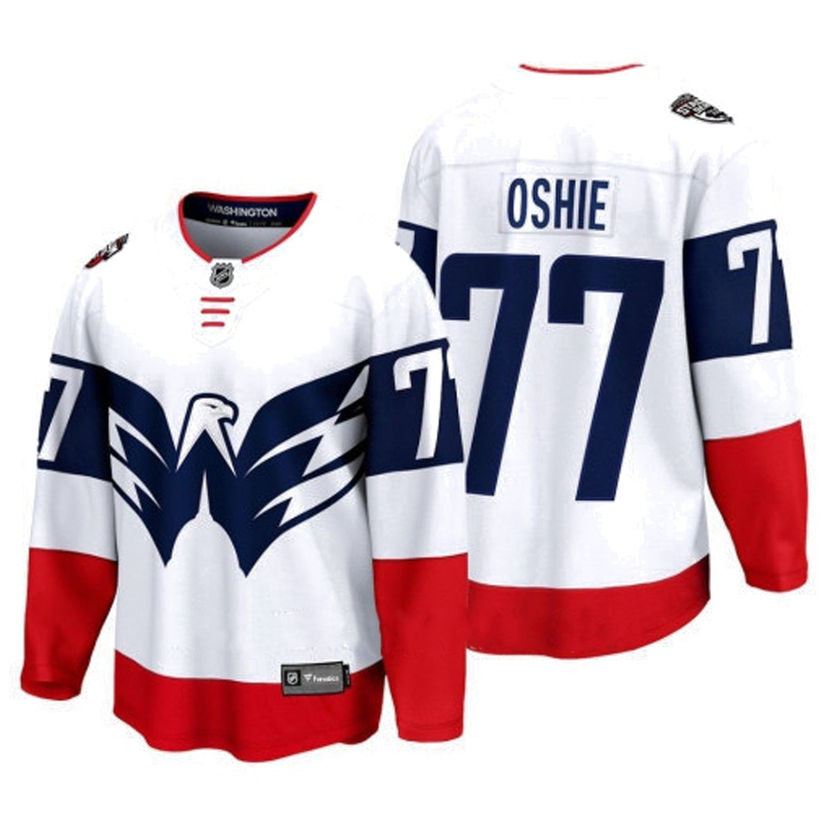 TJ Oshie Washington Capitals 77 Jersey product image 4, provided for visual reference and product detail review