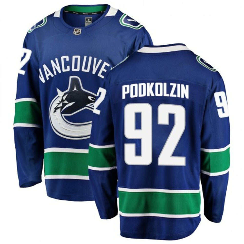 Vasily Podkolzin Vancouver Canucks 92 Jersey product image 1, provided for visual reference and product detail review