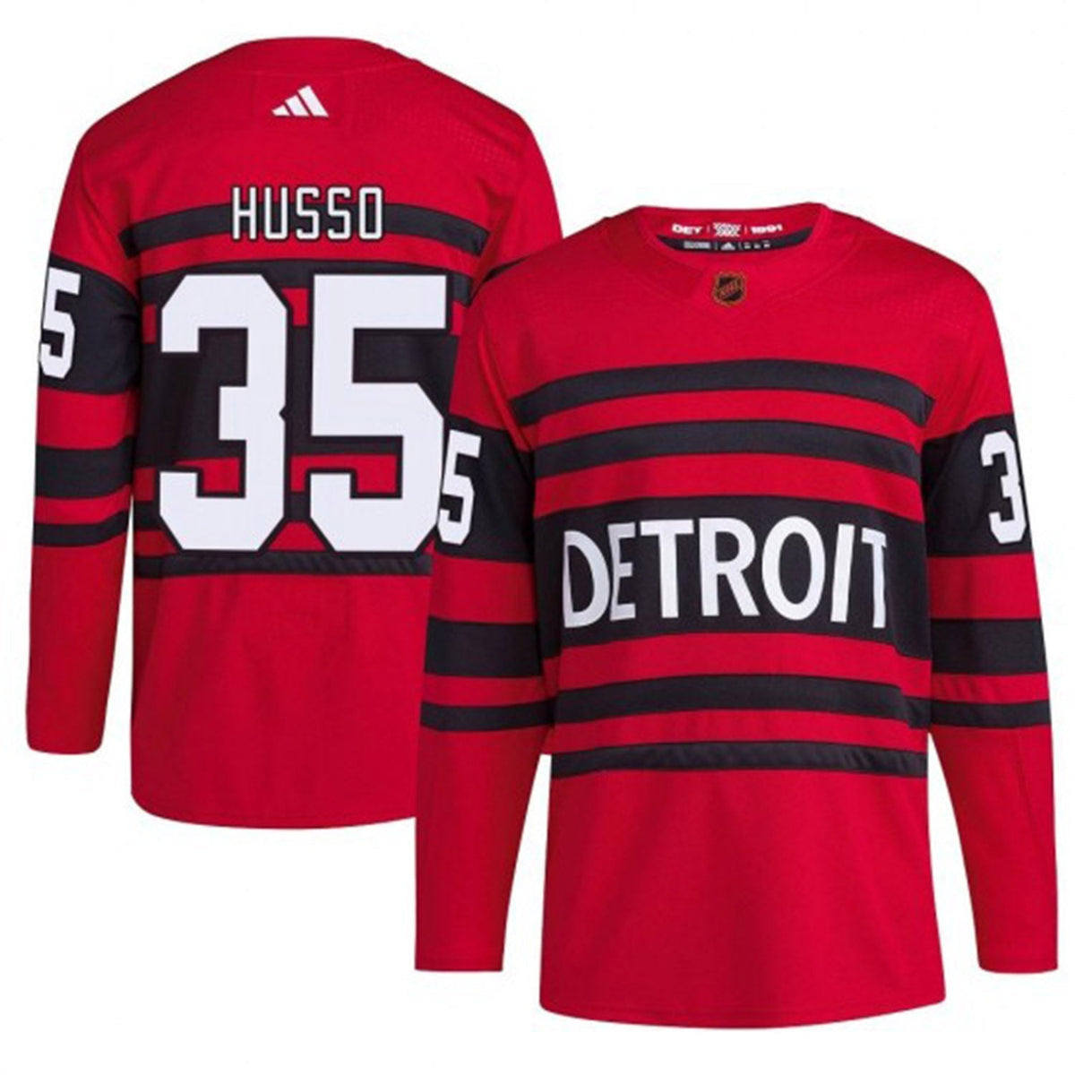 Ville Husso Detroit Red Wings 35 Jersey product image 3, provided for visual reference and product detail review