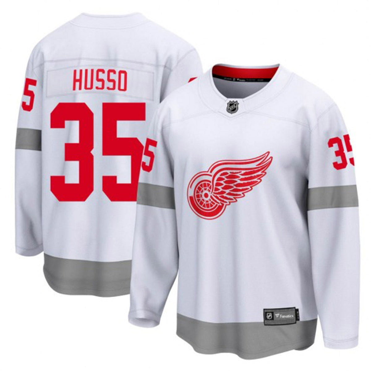 Ville Husso Detroit Red Wings 35 Jersey product image 4, provided for visual reference and product detail review