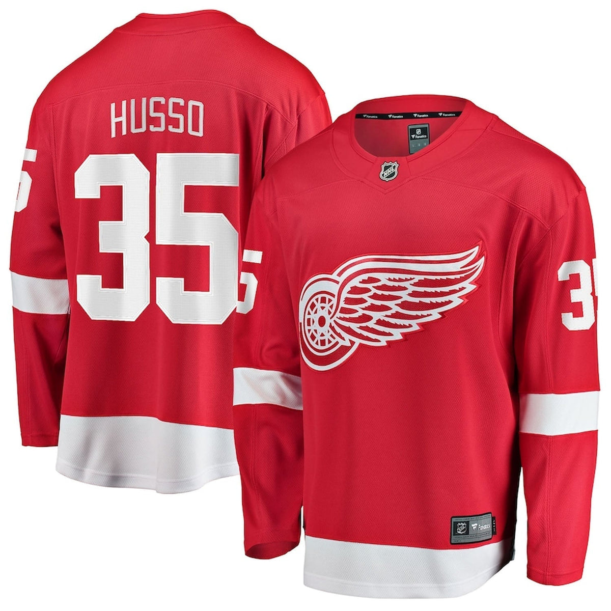 Ville Husso Detroit Red Wings 35 Jersey product image 1, provided for visual reference and product detail review