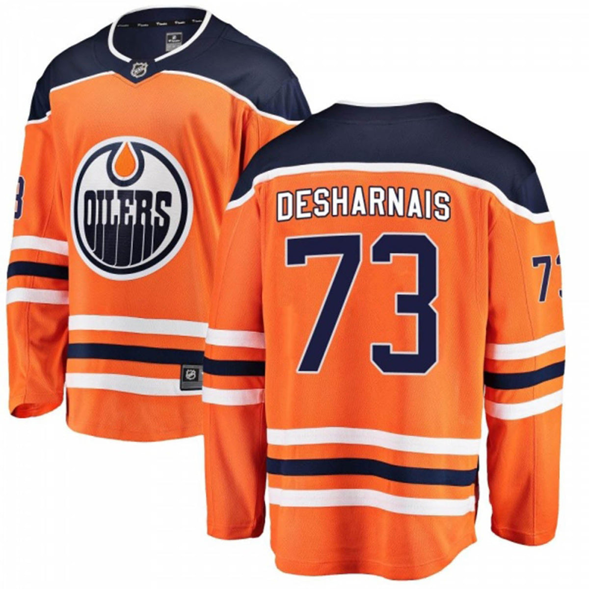 Vincent Desharnais Edmonton Oilers 73 Jersey product image 1, provided for visual reference and product detail review