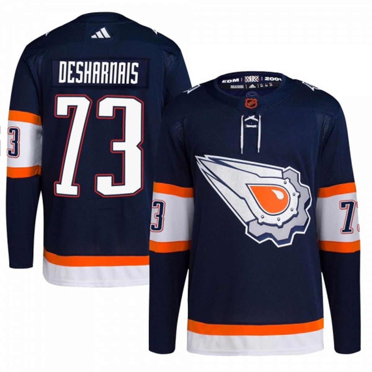 Vincent Desharnais Edmonton Oilers 73 Jersey product image 3, provided for visual reference and product detail review