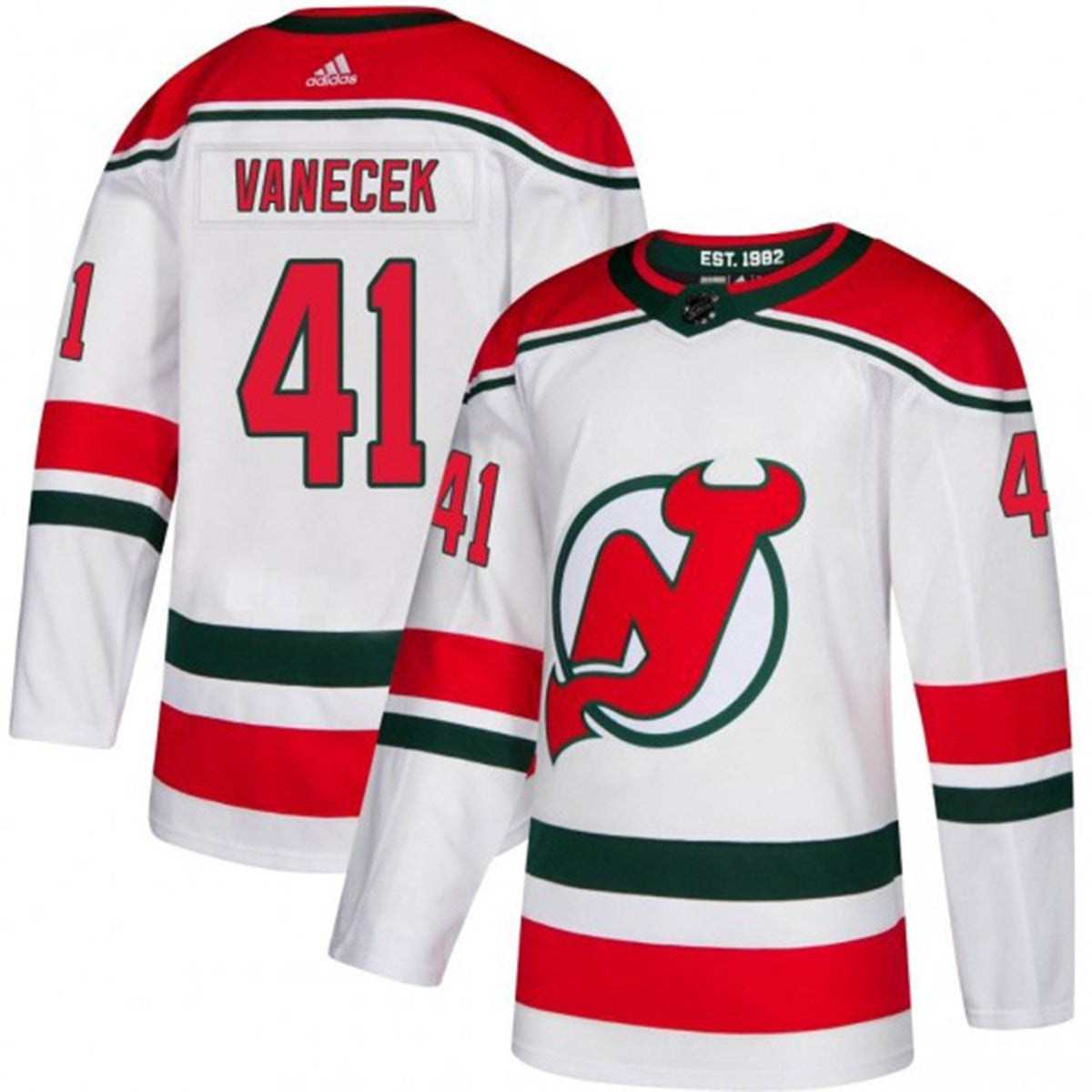 Vitek Vaneek New Jersey Devils 41 Jersey product image 4, provided for visual reference and product detail review