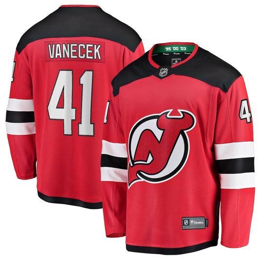 Vitek Vaneek New Jersey Devils 41 Jersey product image 1, provided for visual reference and product detail review