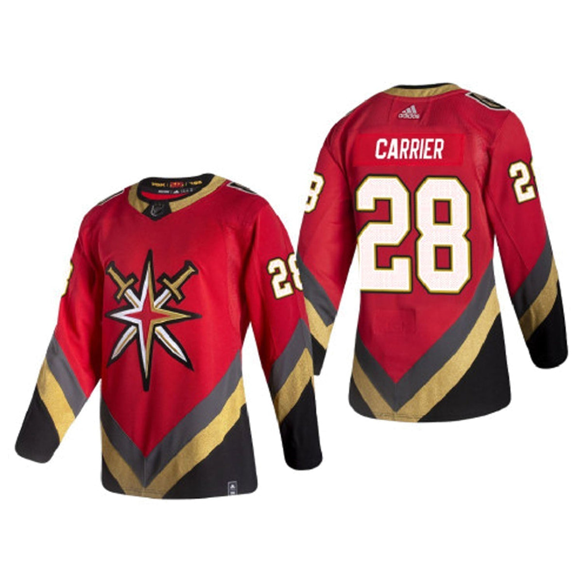 William Carrier Vegas Golden Knights 28 Jersey product image 4, provided for visual reference and product detail review