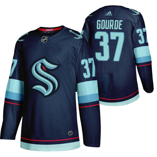 Yanni Gourde Seattle Kraken 37 Jersey product image 1, provided for visual reference and product detail review